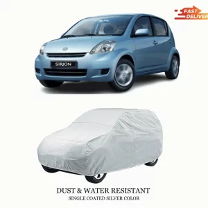 Daihatsu Sirion - Single Silver Coated - Full Car Top Cover - Outdoor/Snow/Ice/Dust/Sun/UV Protectant - Car Shade Cover - Water Resistant & Dust Proof