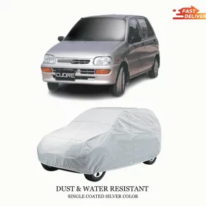 Daihatsu Coure - Single Silver Coated - Full Car Top Cover - Outdoor/Snow/Ice/Dust/Sun/UV Protectant - Car Shade Cover - Water Resistant & Dust Proof